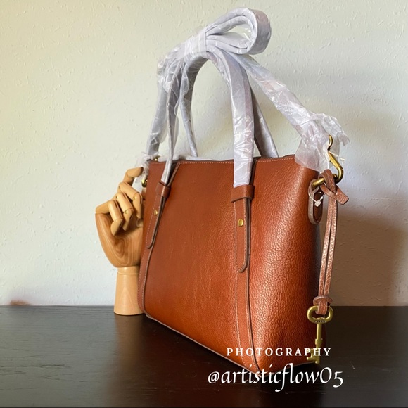NEW! Fossil Avondale Leather Satchel - Picture 3 of 9